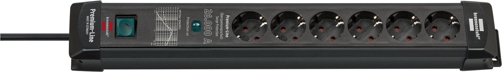 Brennenstuhl Premium-Line 6-Fach, Steckdosenleiste 1951160400
