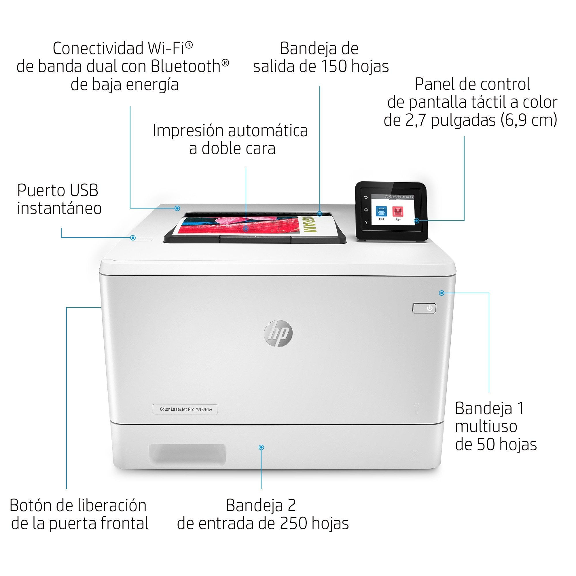 EAN 192545638555 - HP Color LaserJet Pro M454dw Laser A4 600 x 600 DPI 27 ppm Wifi imagen 22