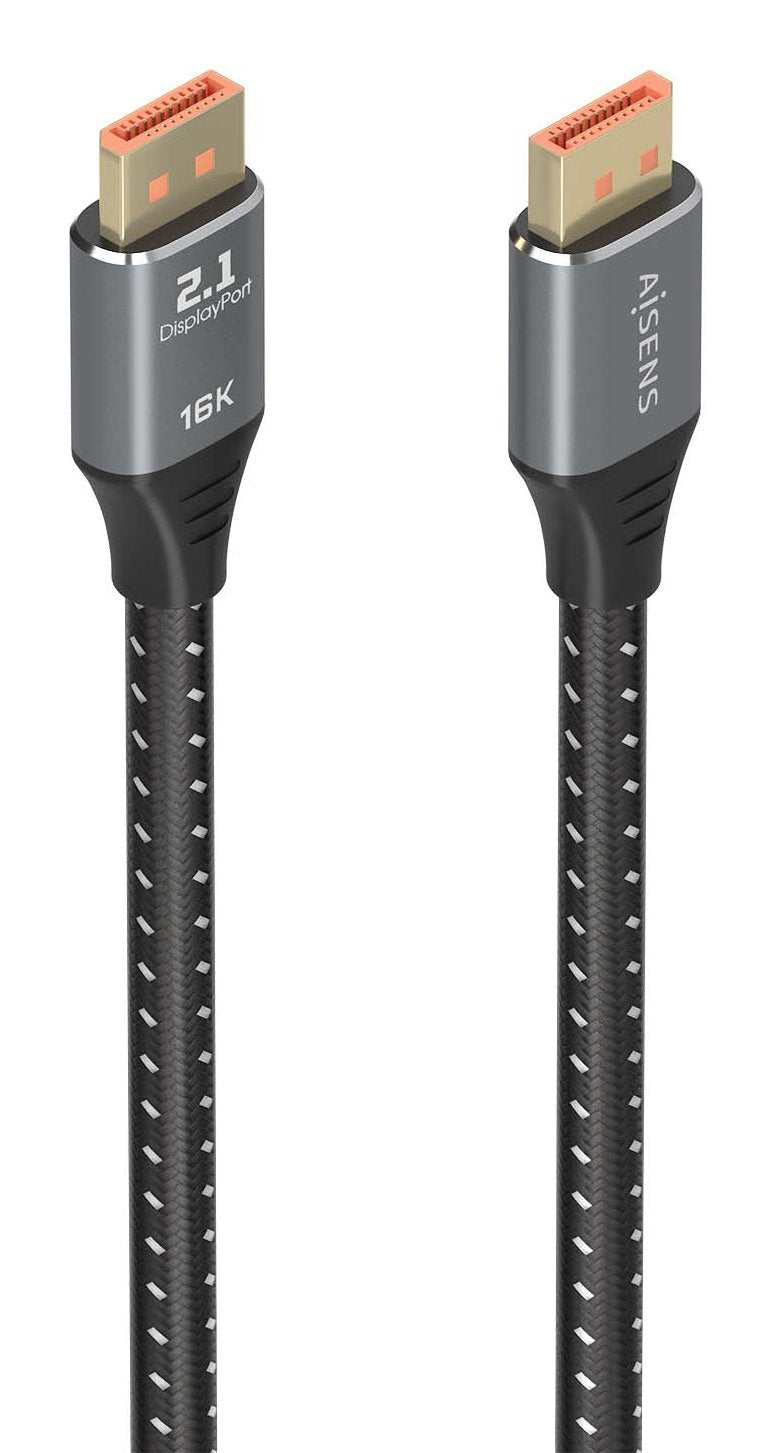 Aisens Cable Displayport V2.1 16k@60hz 80gbps, Dp/M-Dp/M, Negro, 2.0m