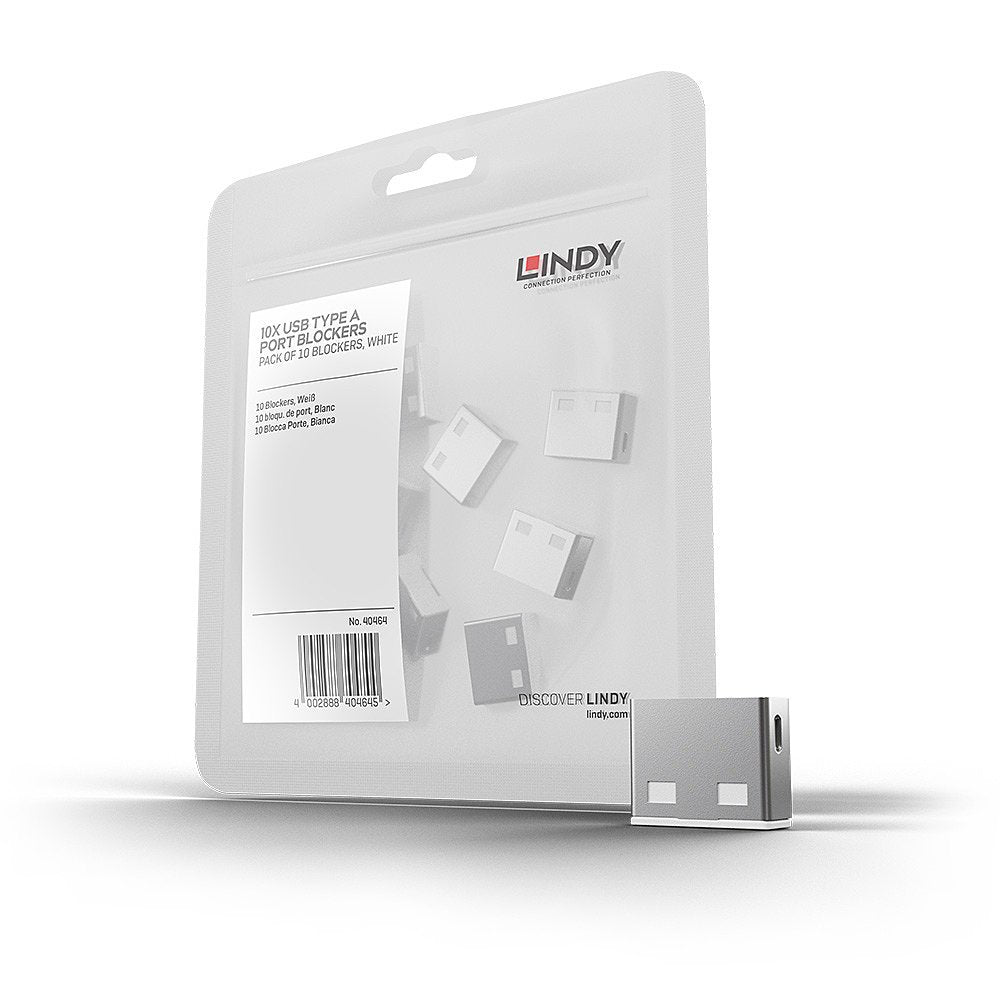 Lindy 40464 Bloqueador De Puerto Usb Tipo A Blanco Acrilonitrilo Butadieno Estireno (Abs) 10 Pieza(S)