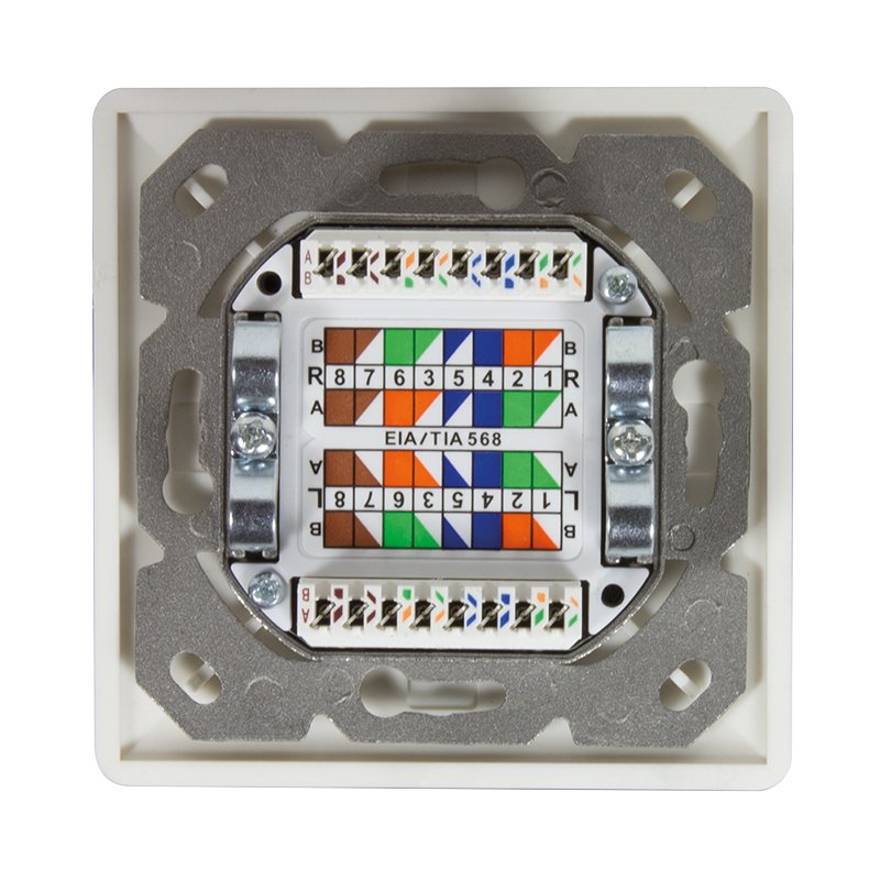 Logilink Np0006a Roseta 2 X Rj-45 Blanco