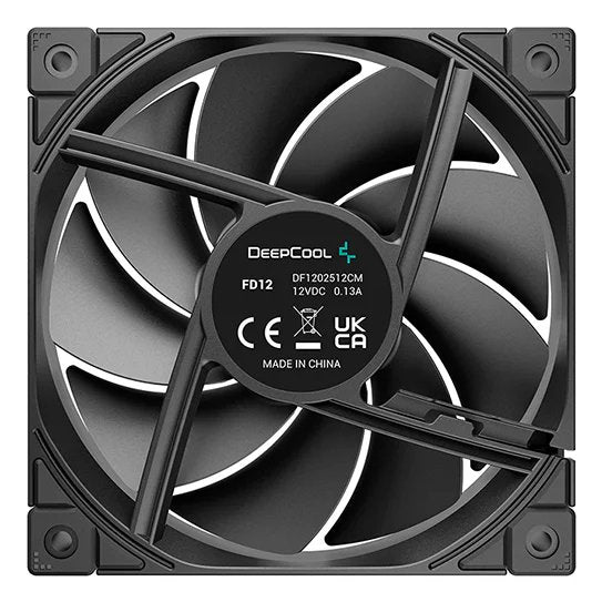 Ventilador Caja Pc Adicional 12x12 Deepcool Fd120 Negro R-Fd12-Bknpn1-G