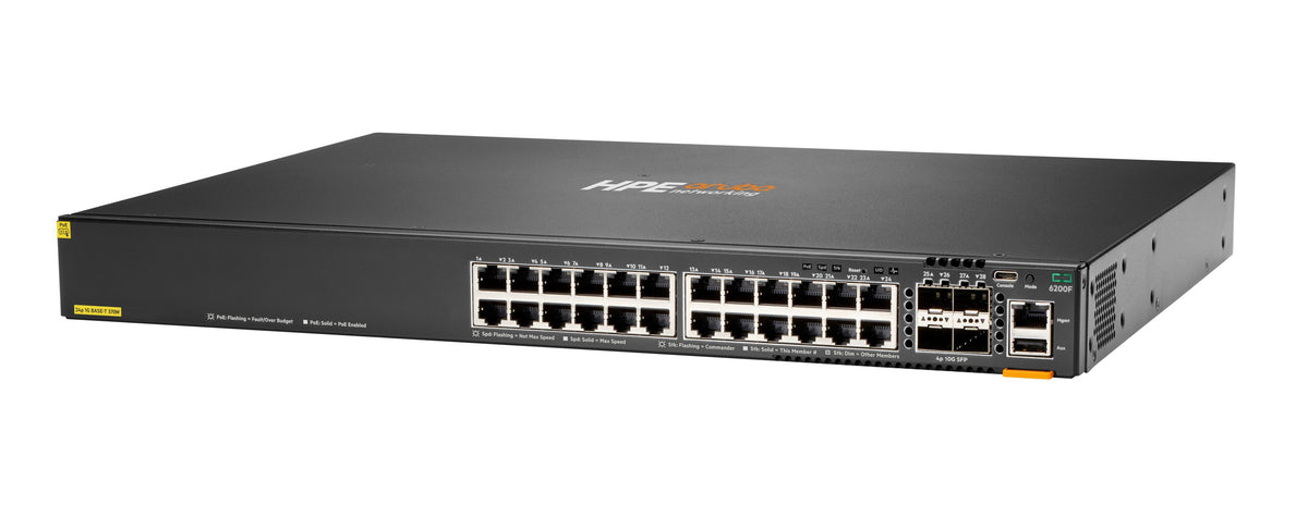 EAN 0190017638164 - HPE Aruba Networking CX 6200F 24G Class-4 PoE 4SFP+ 370W Switch imagen 1