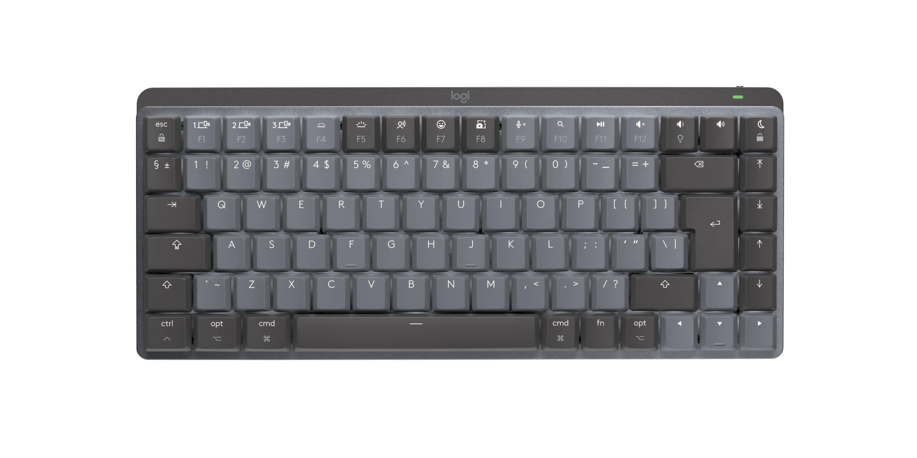 Logitech Mx Mini Mechanical For Mac Teclado Bluetooth Qwerty Internacional De Ee.Uu. Grafito, Gris