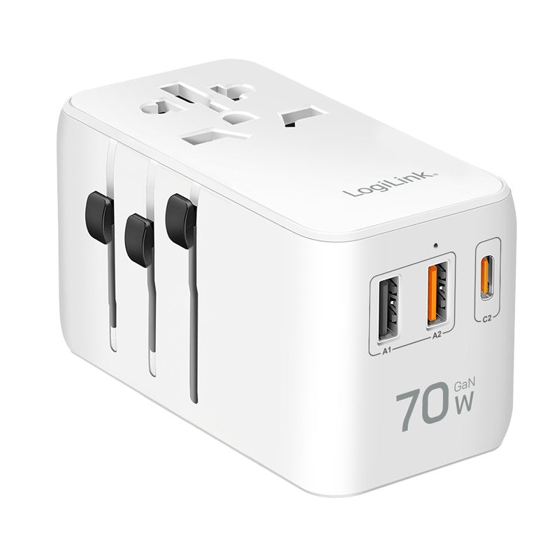 EAN 4052792077315 - LogiLink PA0357 adaptador e inversor de corriente Interior 70 W Blanco imagen 2
