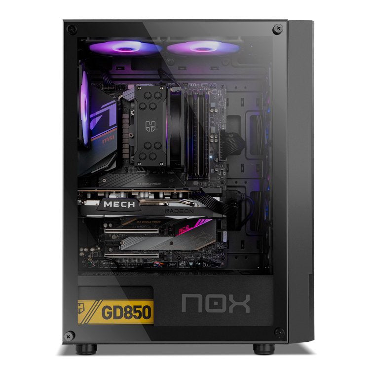 Caja Nox Infinity Beta Semitorre Atx Airflow Argb Rainbow