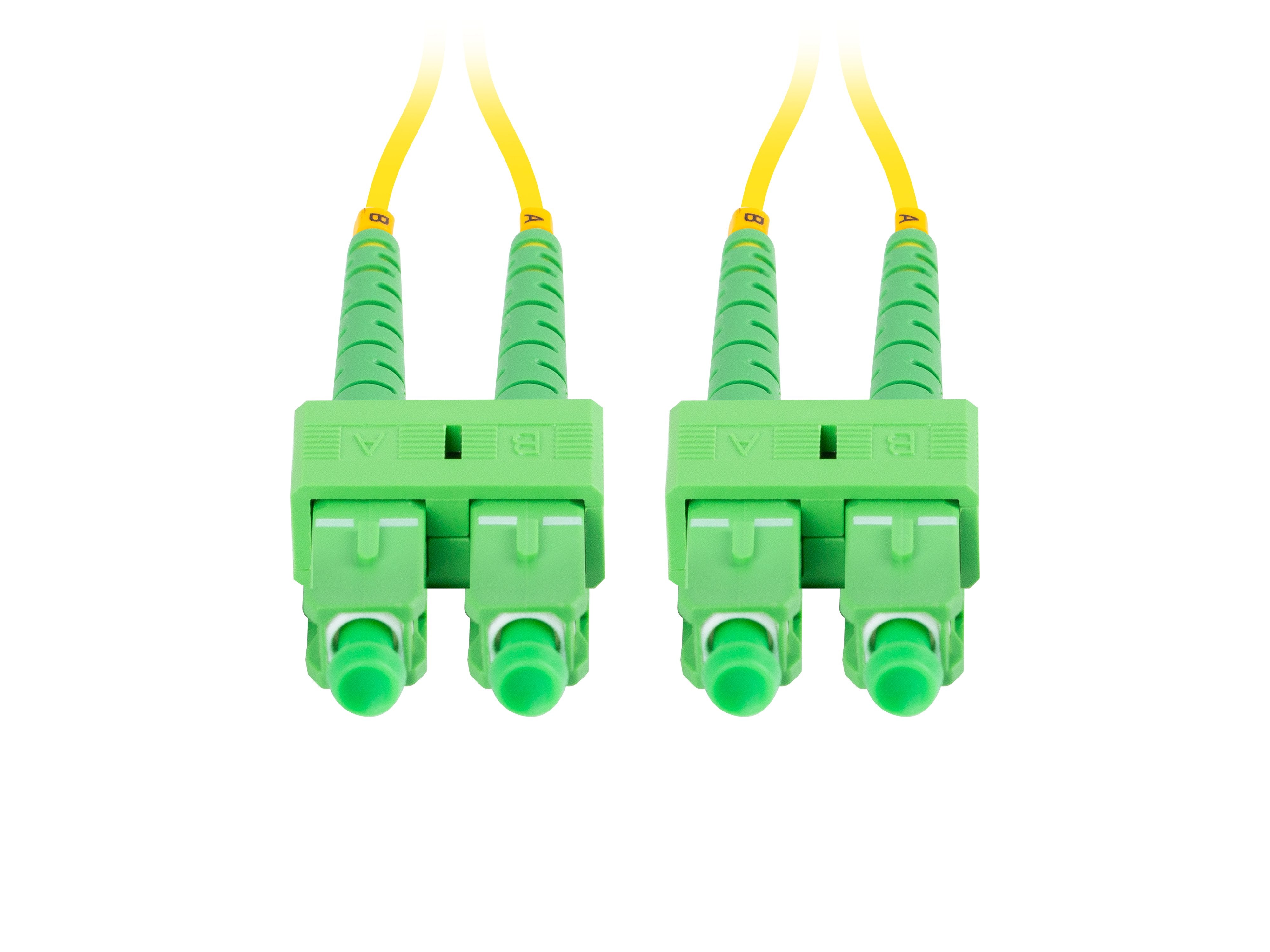 EAN 5901969430950 - Lanberg FO-SASA-SD11-0100-YE Cable de fibra óptica e InfiniBand 10 m SC Amarillo imagen 3