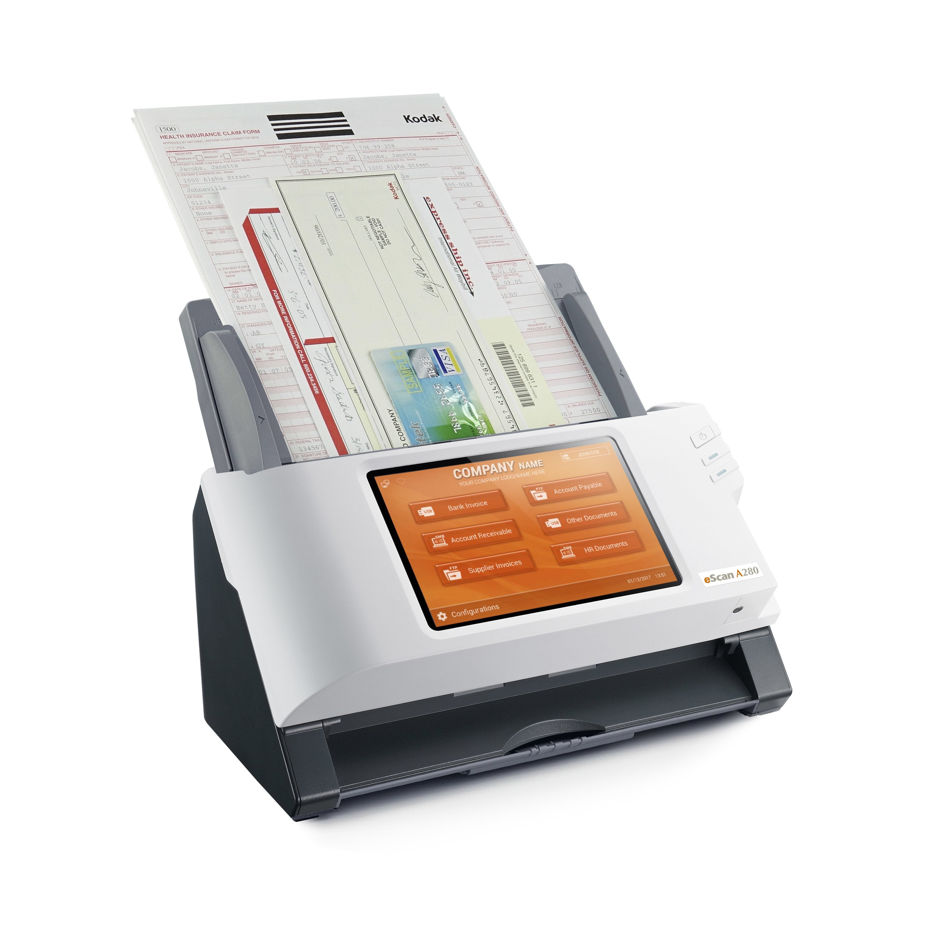 EAN 4042485638824 - Plustek eScan A280 Enterprise Escáner con alimentador automático de documentos (ADF) 600 x 600 DPI A4 Neg imagen 11