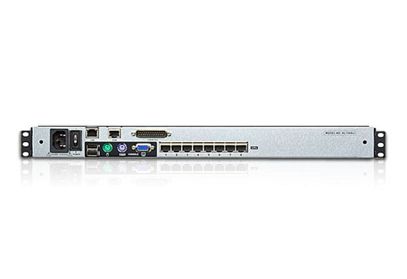Aten 8-Puertos 17" Lcd Cat5e/6 Kvm Sobre Ip Switch (Dual Rail) - Kl1508aim-Axa-Xg El Conmutador Kvm De Dos Módulos Retráctiles Con Pantalla Lcd Kl1508ai Es Una Unidad De Control Que Da Acceso A Hasta 8 Computadoras Desde Una Única Consola K