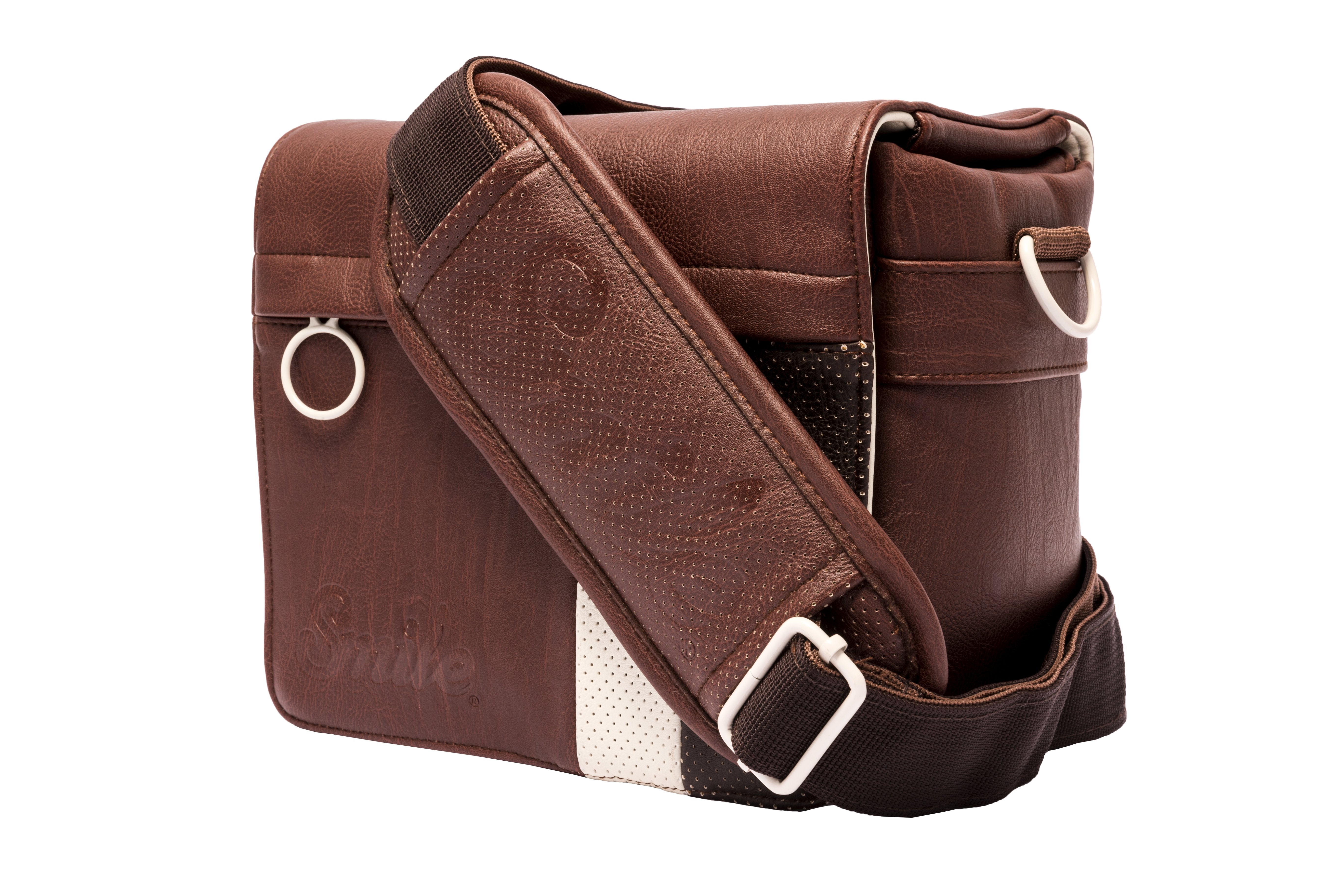 EAN 8420738165352 - Smile 111653540199 estuche para cámara fotográfica Bandolera Marrón, Blanco imagen 2