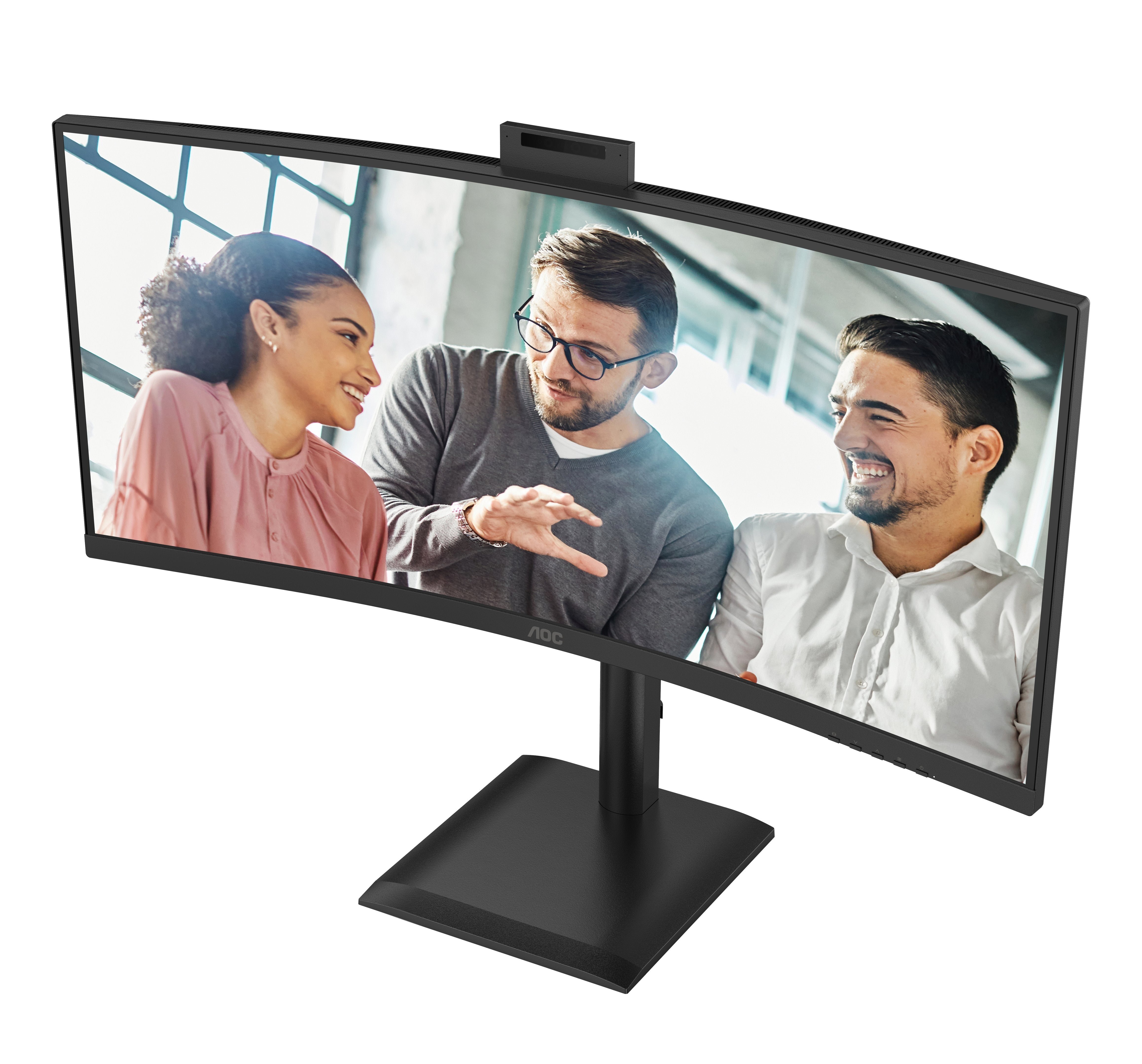 Aoc Cu34e4cv - 34 Zoll Wqhd Curved, (3440x1440, 120 Hz, 2x Hdmi 2.0, Dp 1.4, Dp, Usb-C (90 W Power Delivery), Rj45, Usb Hub) Schwarz
