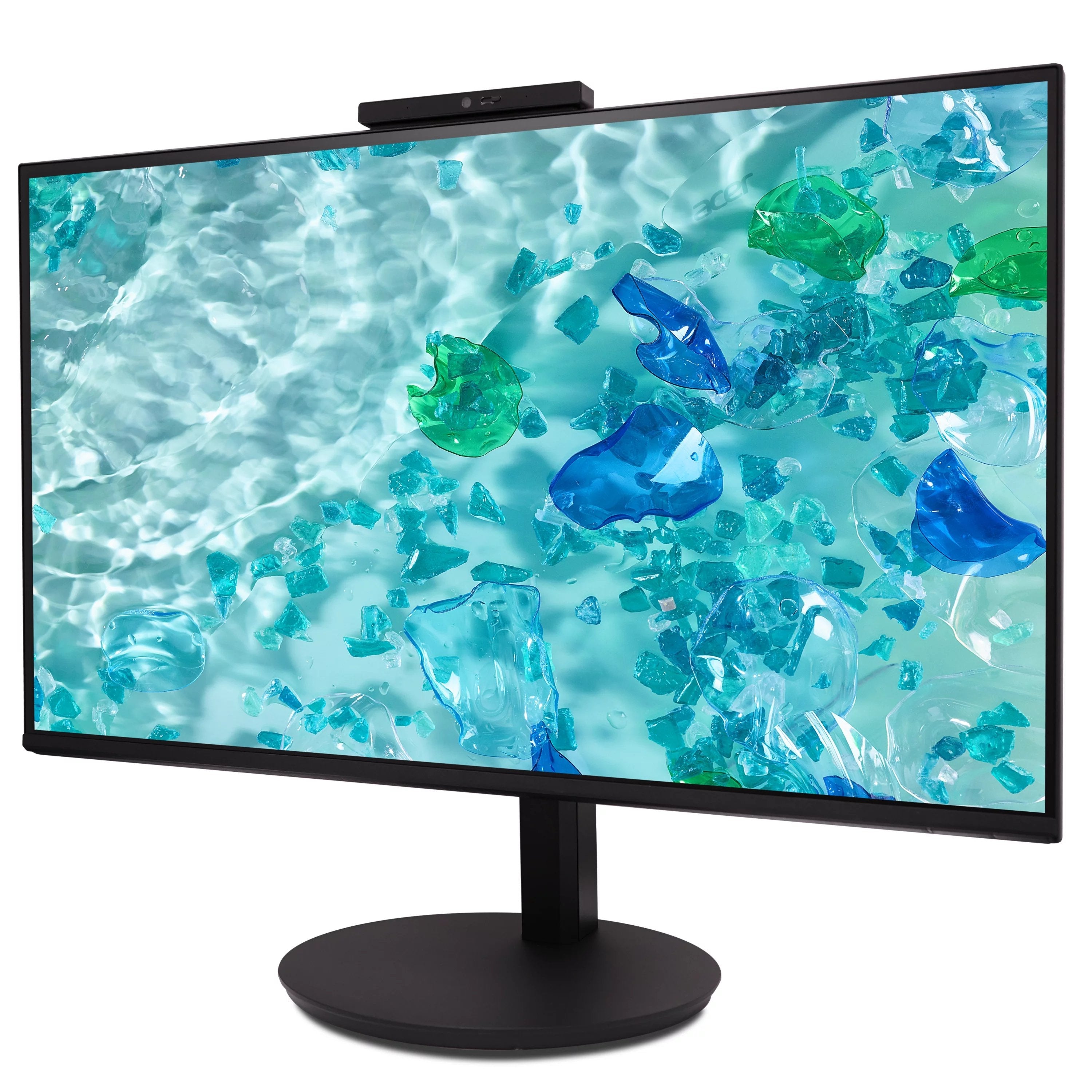 Monitor Acer 23.8'' Fhd Zeroframe Ips 120hz 16:9 1ms(Vrb) 250nits Vga Hdmi Dp Mm Audio In Out Adj.Webcam 5m Mic Array Adaptivesync Eu Negro H.C