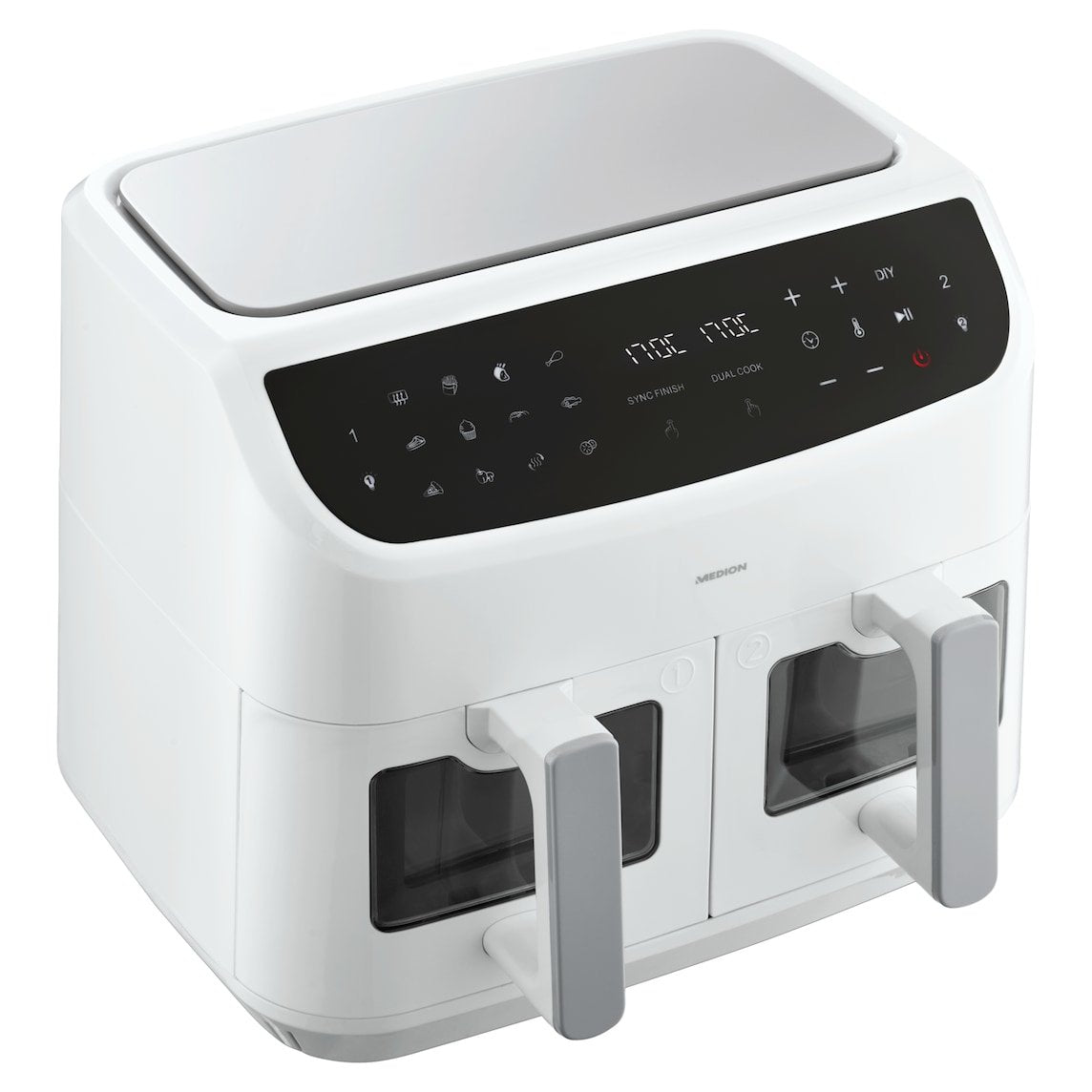 Freidora Medion Doppel Life P20 Md11760 Xxl (Blanco, 2.600 Watt, 2 Körbe Je 4,35 Liter) 50077283