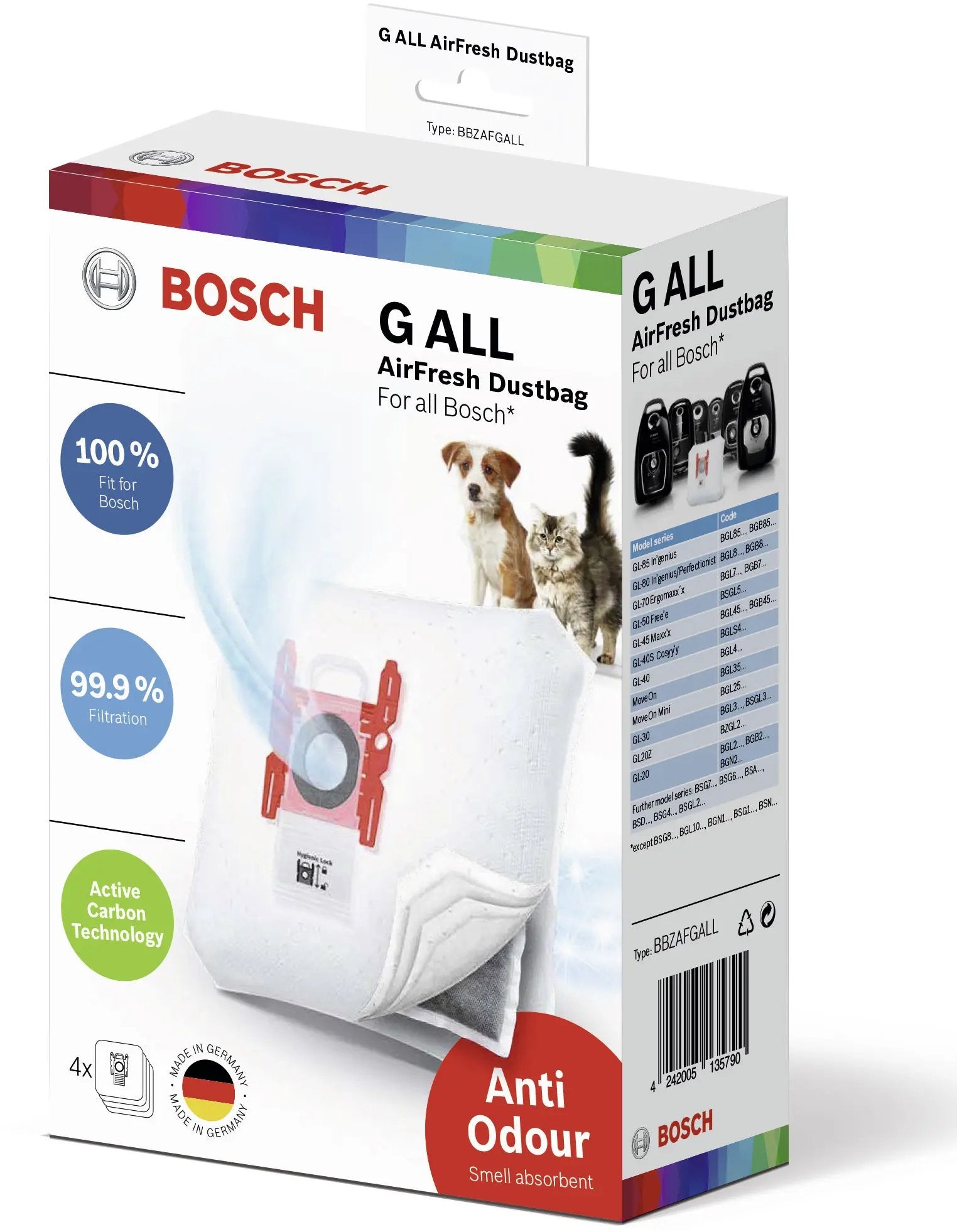 Bolsas De Aspirador - Bbzafgall Bosch - 4 Piezas