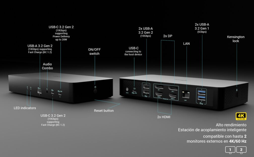 EAN 8595611707490 - i-tec CAINTGDUAL4KDOCPD base para portátil y replicador de puertos Alámbrico USB 3.2 Gen 1 (3.1 Gen 1) Ty imagen 2