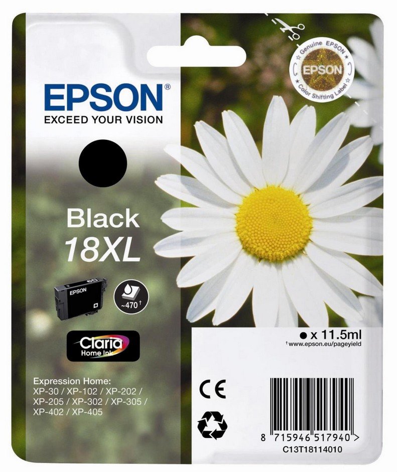 Tinta Original Epson 18xl 11.5 Ml Xl Negro Original BlaSter