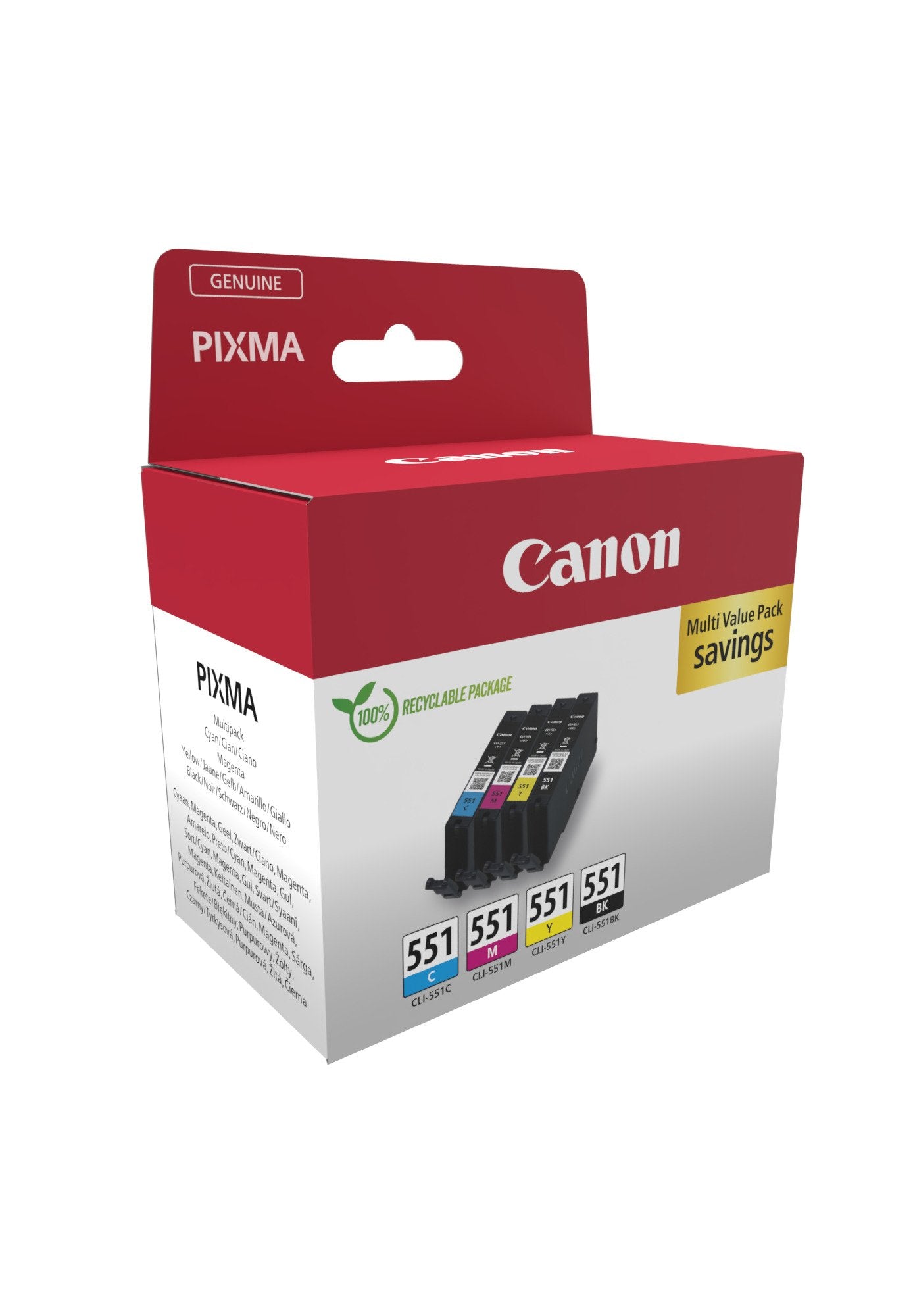 EAN 8714574679242 - Canon 6509B016 cartucho de tinta 4 pieza(s) Original Negro, Cian, Magenta, Amarillo imagen 2