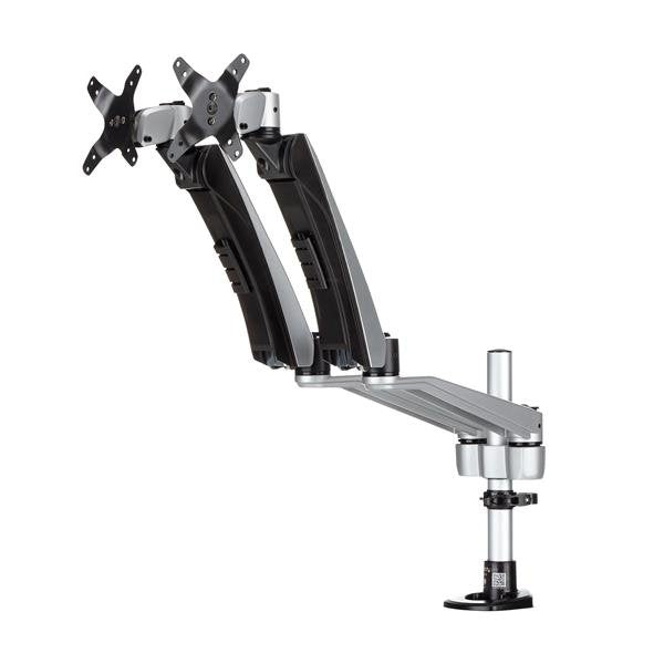 EAN 0065030863759 - StarTech.com ARMDUAL30 soporte para monitor 76,2 cm (30") Escritorio Negro, Plata imagen 1