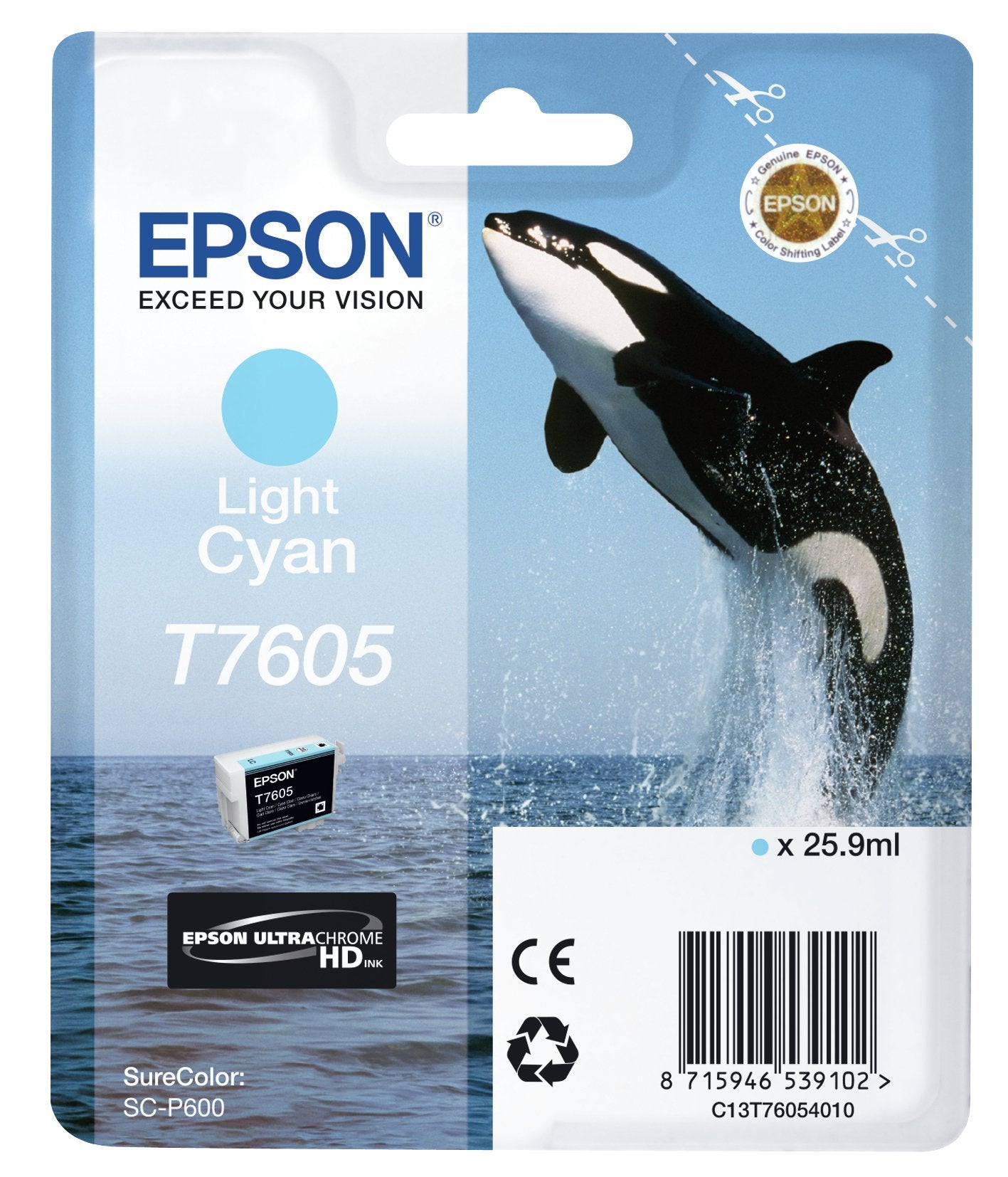 Epson Surecolor Sc-P600 Cartucho Cian Claro T7605