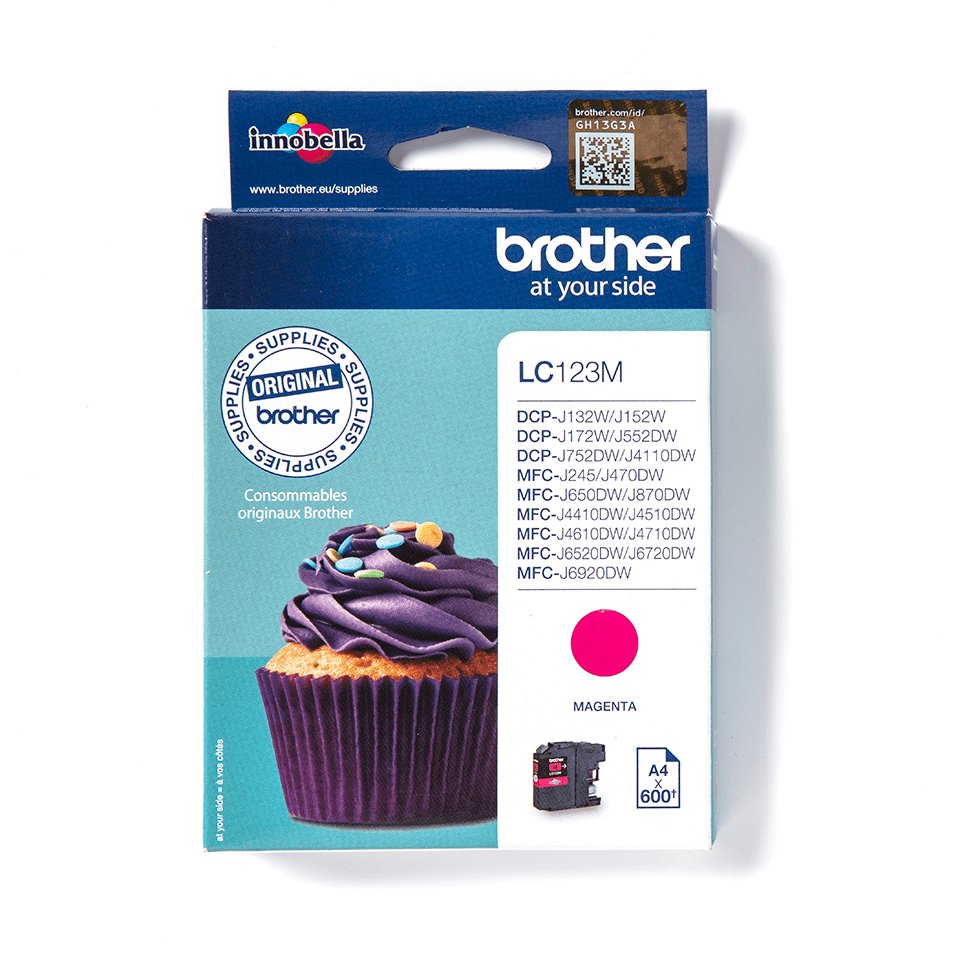 EAN 4977766713917 - Brother LC123M cartucho de tinta 1 pieza(s) Original Magenta imagen 1