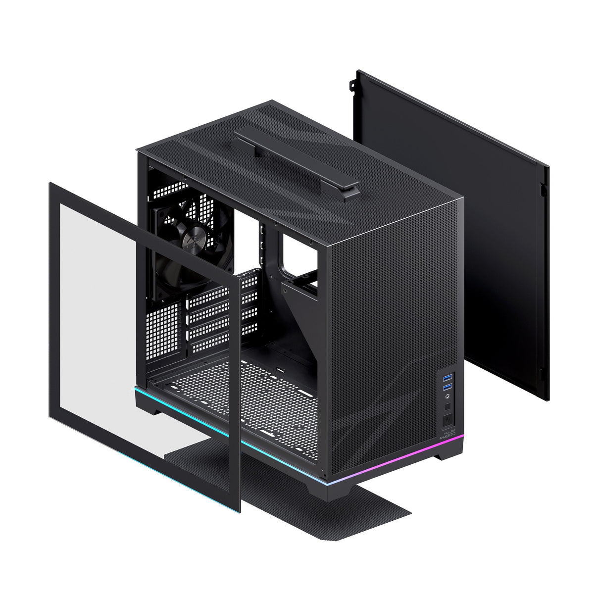Caja Pc Micro-Atx Semitorre Einarex Pm300 Core C-Templado Negra Excs-Pm-300c-B