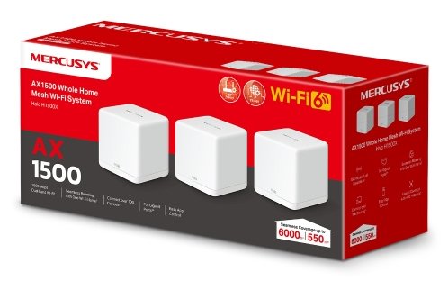 Mercusys Wl-Router Halo H1500x Home Mesh Wifi Symem 3-Pack