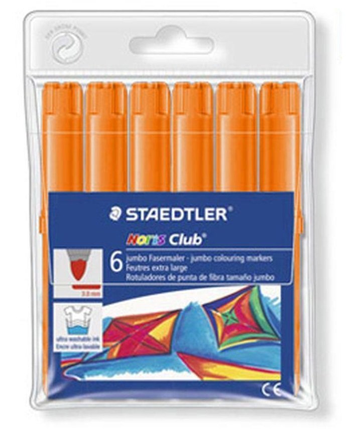 Staedtler Rotulador Grueso Noris Club Naranja Estuche De 6