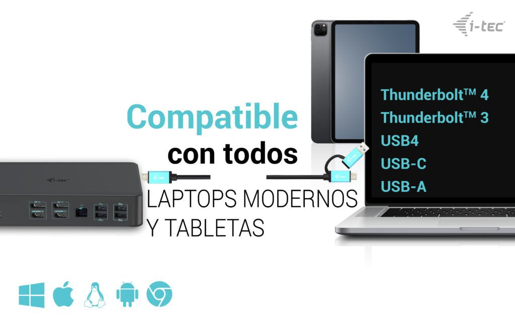 EAN 8595611706394 - i-tec CADUAL4KDOCKPD2 base para portátil y replicador de puertos Alámbrico USB 3.2 Gen 1 (3.1 Gen 1) Type imagen 7