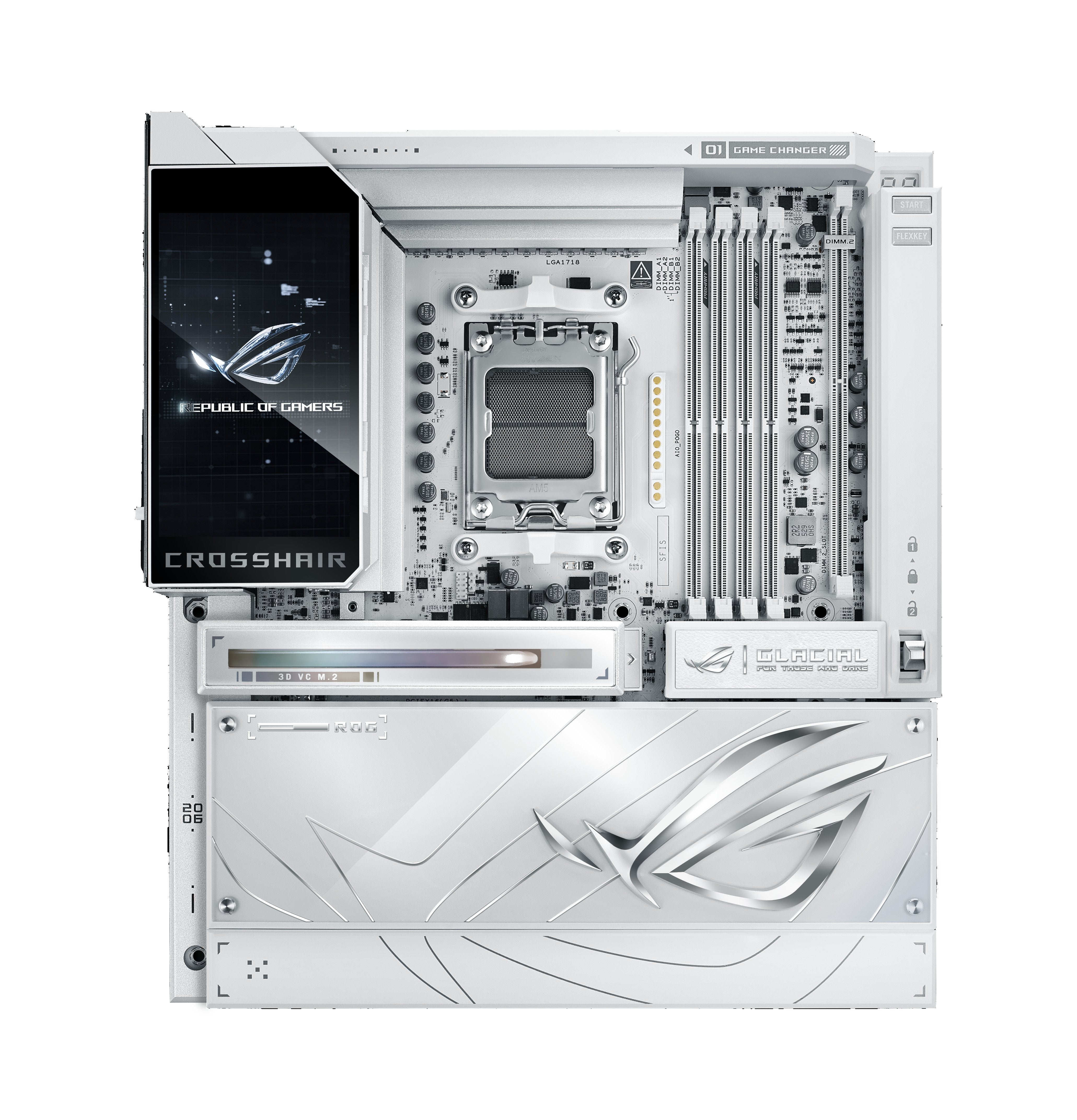 EAN 4711636392044 - ASUS ROG CROSSHAIR X870E GLACIAL AMD X870E Zócalo AM5 ATX extendida imagen 1