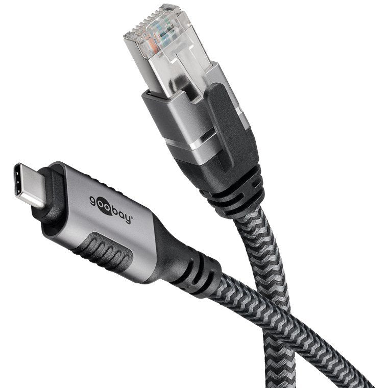 EAN 4040849706974 - Goobay 70697 cambiador de género para cable USB C RJ-45 Negro, Plata imagen 1