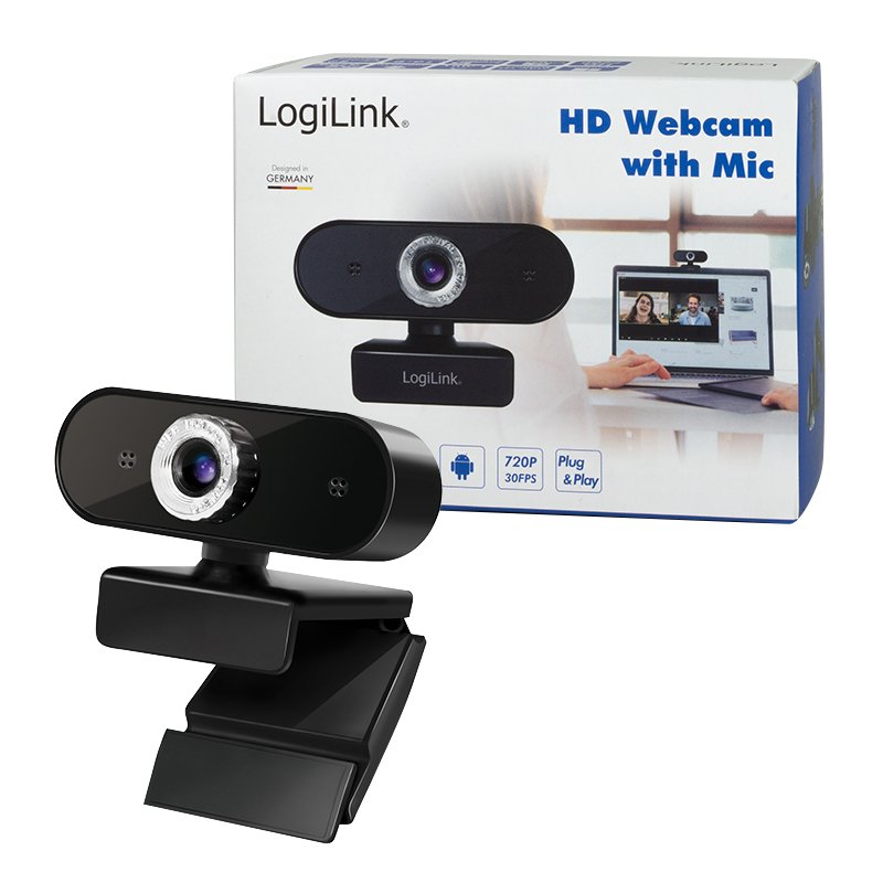 Logilink Webcam Usb 2.0, Hd 1280x720, Negro .