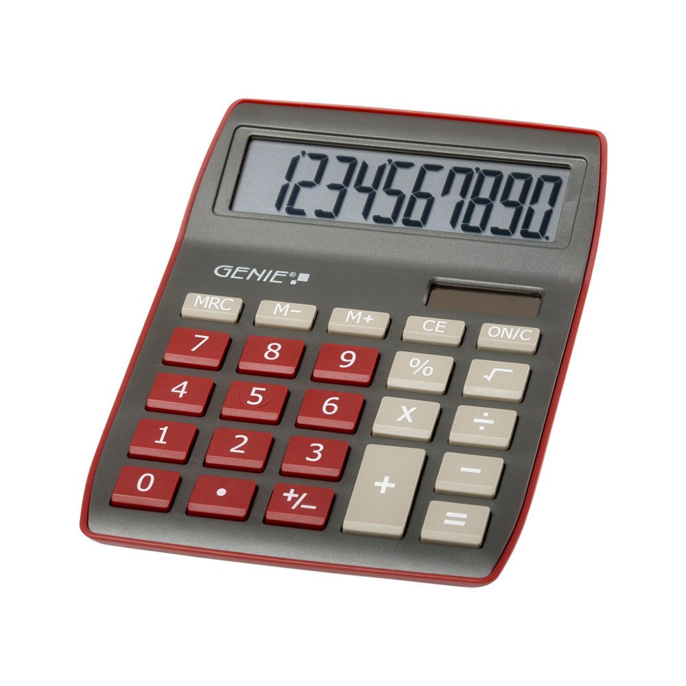 Genie 840 Dr Calculadora Escritorio Pantalla De Calculadora Rojo