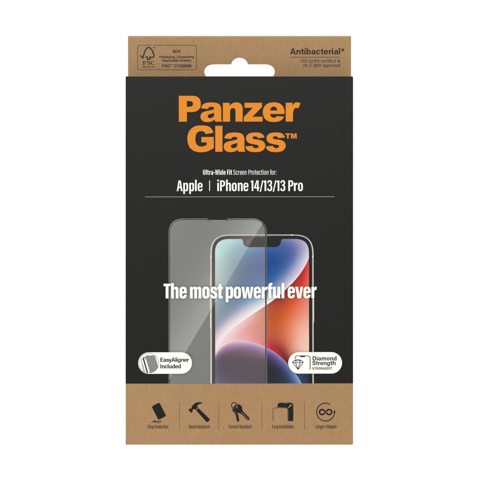 Panzerglass Ultra-Wide Fit Apple Iphone Protector De Pantalla Apple - Iphone 14, Apple - Iphone 13, Apple - Iphone 13 Pro