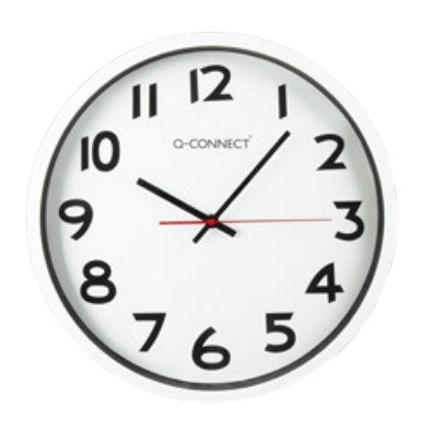 Q-Connect Kf15591 Reloj De Mesa O Pared Analógico Alrededor Blanco