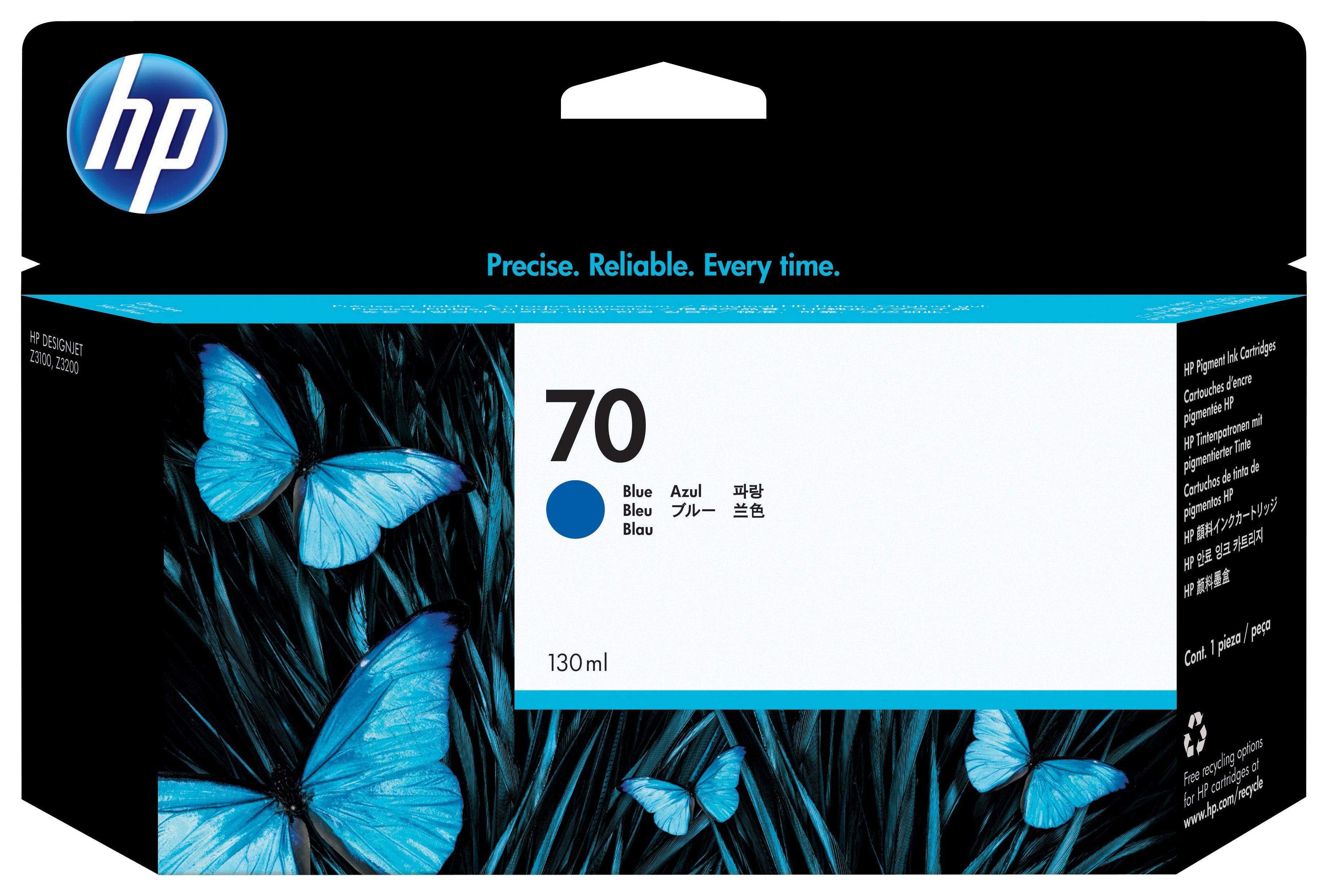 EAN 0882780528758 - HP 70 130-ml Blue DesignJet Ink Cartridge cabeza de impresora Inyección de tinta térmica imagen 1