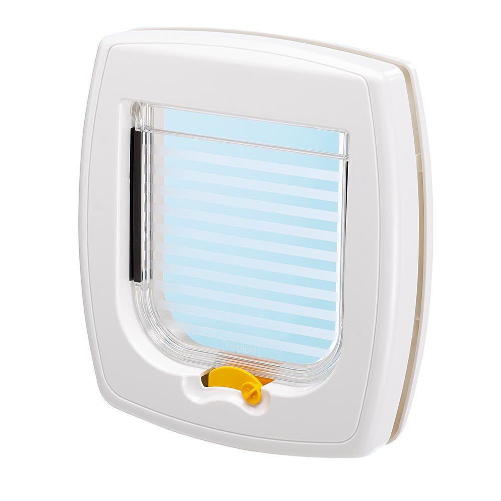 Ferplast Swing 1 - Gatera, Puerta Para Gatos Y Perros Pequeños, Para Cristal Y Paredes, Entrada Y Salida Controlables 2 Vías