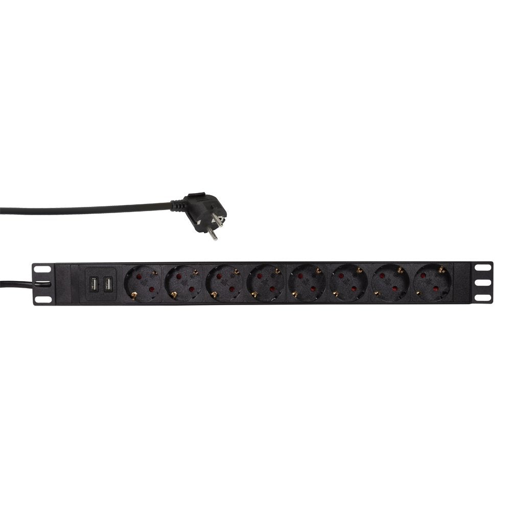 Logilink Pdu8c02 Unidad De Distribución De Energía (Pdu) 1u Negro 8 Salidas Ac