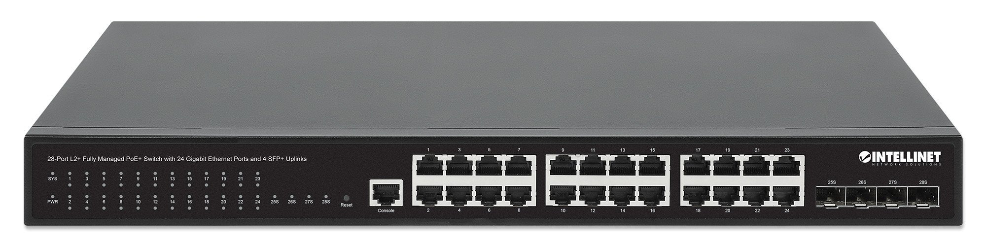 Intellinet 28-P Poe+ Managed Switch 4x10gbe 450w