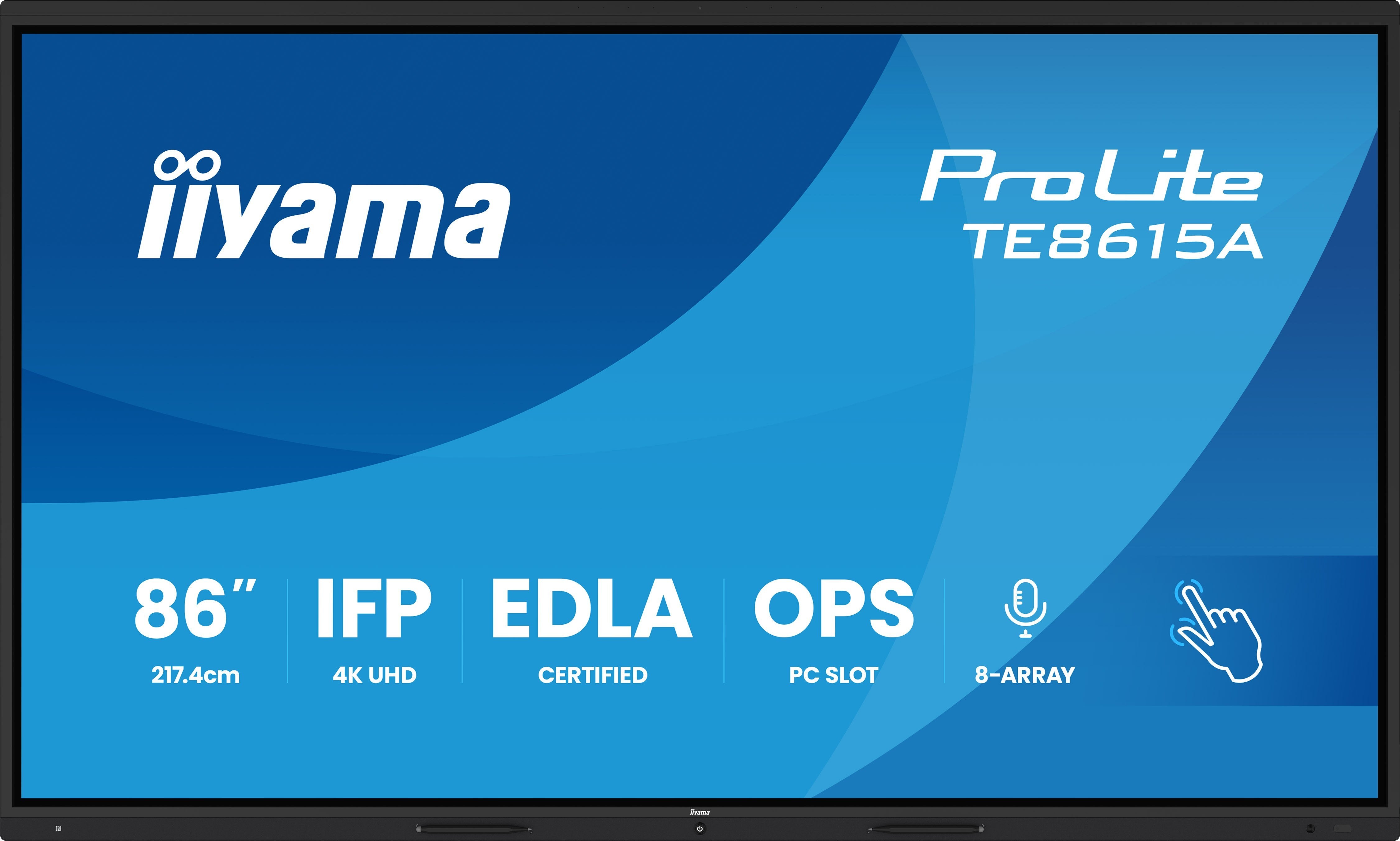 EAN 4948570124862 - iiyama TE8615A-B1AG pantalla de señalización Pantalla plana para señalización digital 2,18 m (86") Wifi 5 imagen 1