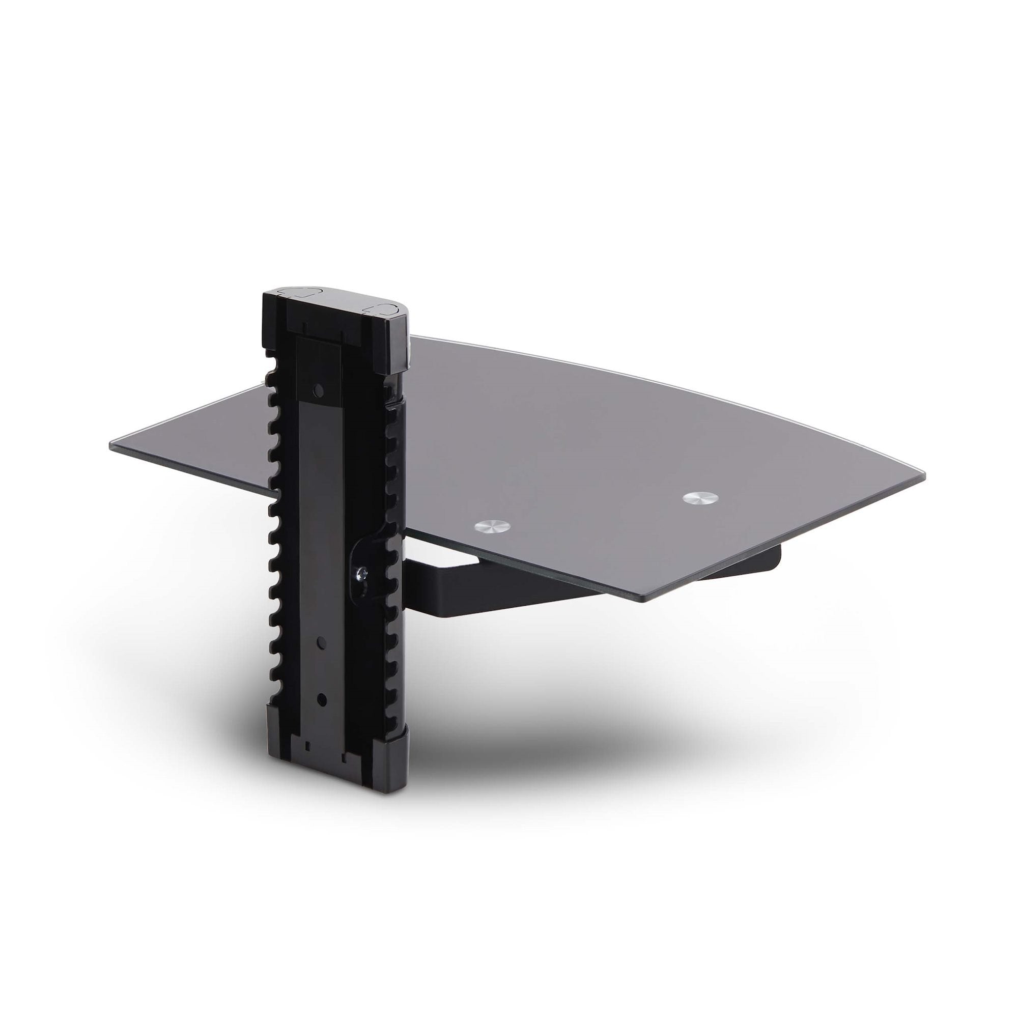 Startech.Com Floating Wall-Mounted Av Shelf, Adjustable Height Shelf For Under Tv, Organize A/V Equipment On Black Tempe