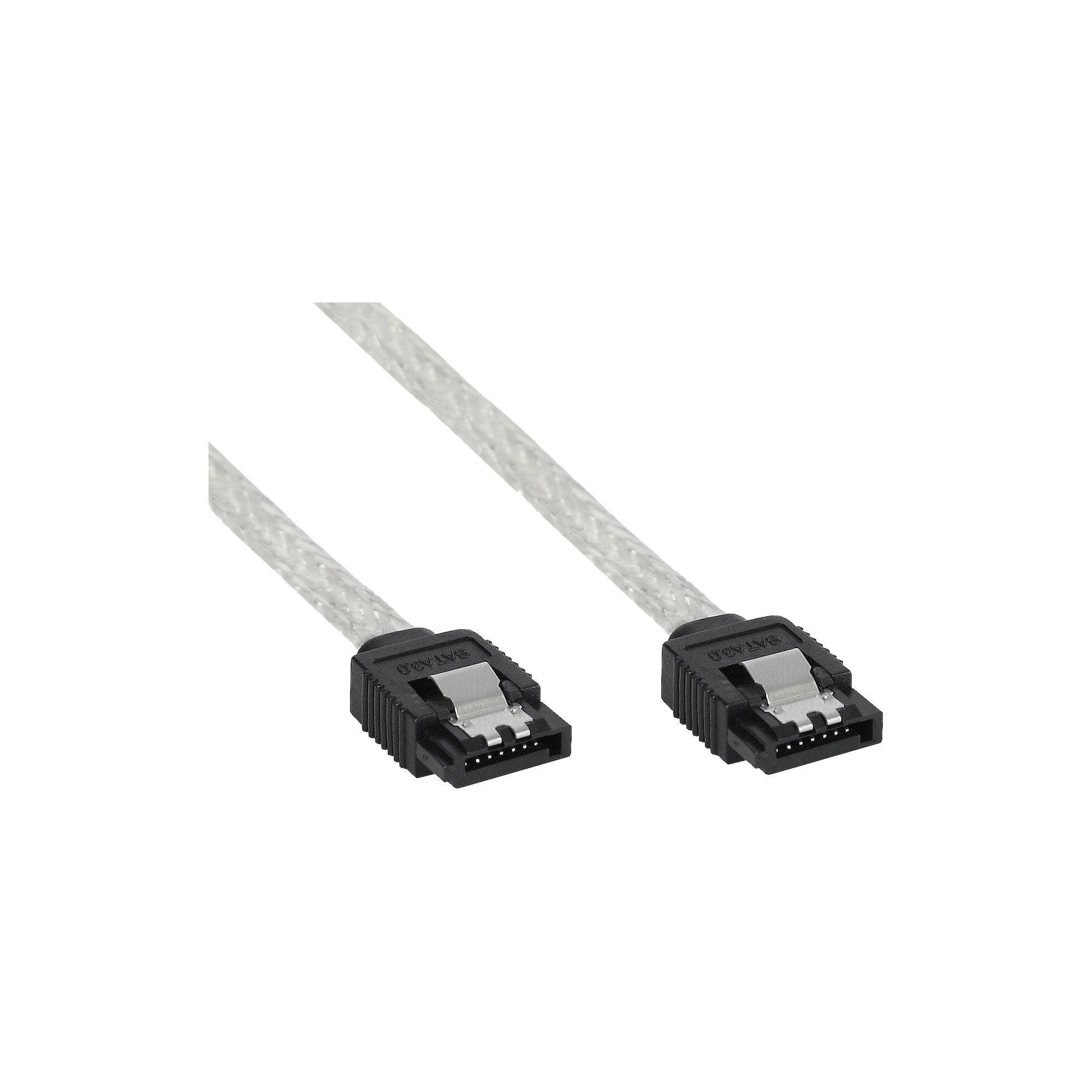 Cable Redondo Inline Sata De 6 Gb/S Con Pestillos De 0,5 M