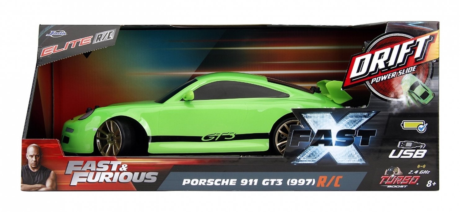 Jada Toys Porsche 911 Modelo Controlado Por Radio Coche De Carreras Motor Eléctrico 1:10