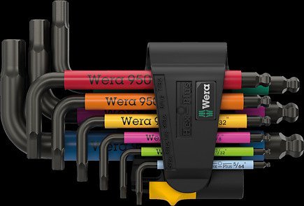 Wera 950/9 Juego De Llaves De 3 Ángulos Imperial Multicolor Hex-Plus