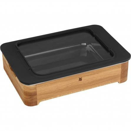 Wmf Fusiontec Rectangular Cerámico, Acero, Madera Cazuela Para Hornear