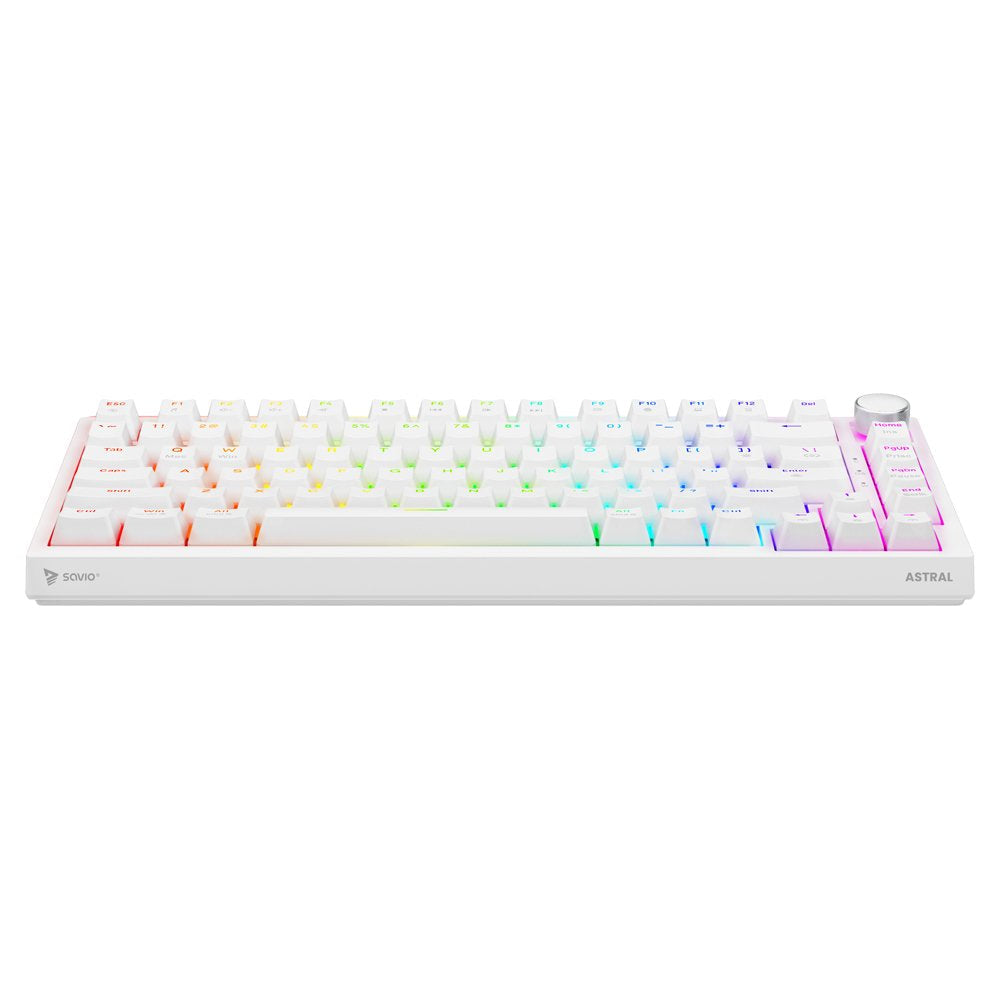 Savio Astral White Jade Teclado Juego Usb Qwerty Internacional De Ee.Uu. Blanco