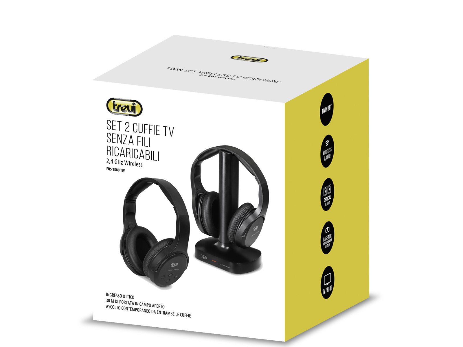 EAN 8011000027876 - Trevi FRS 1580 TW Auriculares Inalámbrico y alámbrico Diadema TV Negro imagen 5