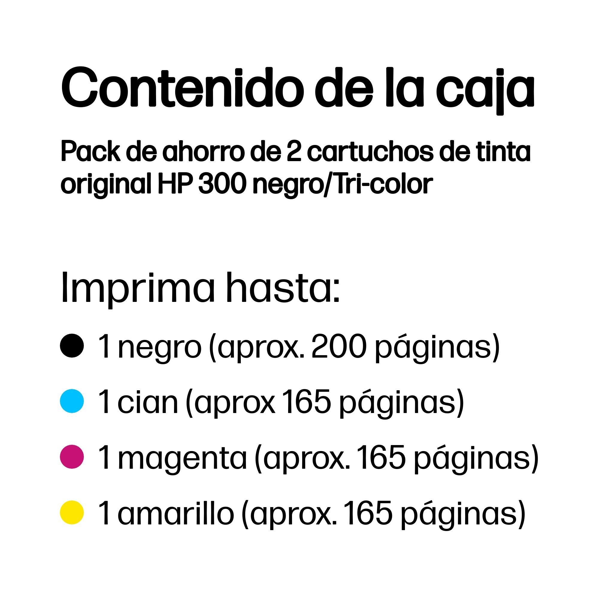 EAN 0884962770160 - HP 300 2-pack Black/Tri-color Original Ink Cartridges cartucho de tinta 2 pieza(s) Rendimiento estándar N imagen 3