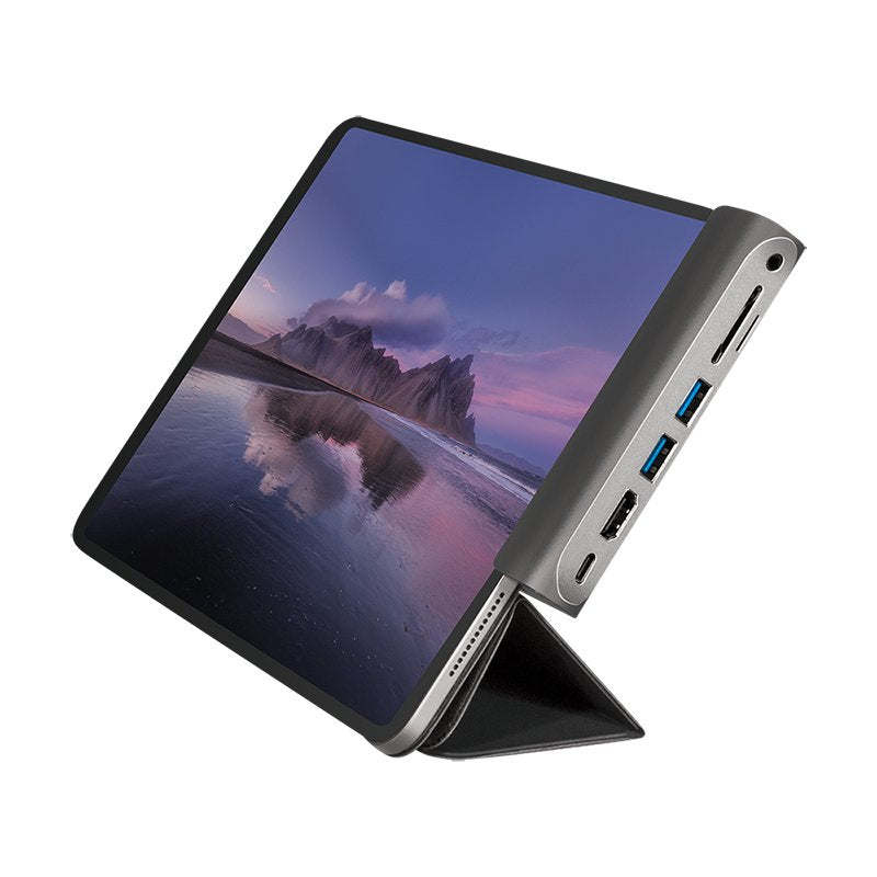 Usb 3.2 Gen1 Docking Station, 7-Port, Pd, For Ipad, Aluminum