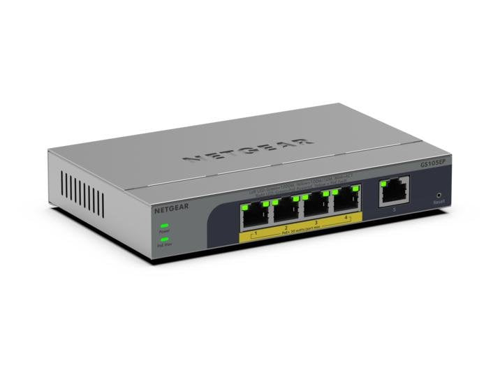 EAN 0606449174670 - NETGEAR GS105EP No administrado Gigabit Ethernet (10/100/1000) Energía sobre Ethernet (PoE) Gris imagen 1