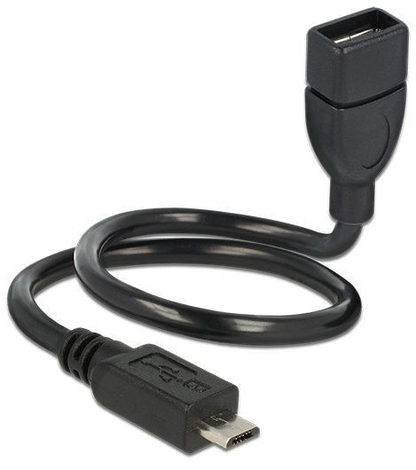 Delock Cable Usb 2.0 Micro-B Macho> Usb 2.0 Tipo A Hembra 0.35m